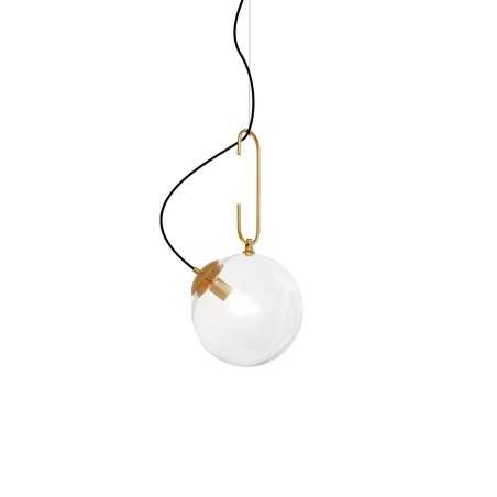 Simple pendant light LAYER metal E27 LED in gold color