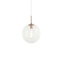 Simple pendant light SIVRY metal E27 LED in gold color