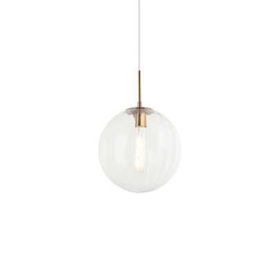 Simple pendant light SIVRY metal E27 LED in gold color