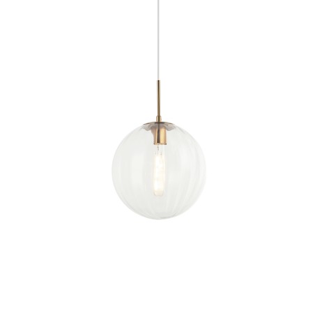 Simple pendant light SIVRY metal E27 LED in gold color