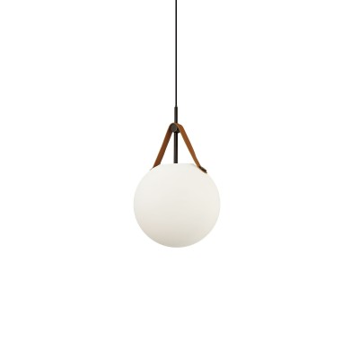 Simple pendant light fixture SERVE metal E27 LED in black color