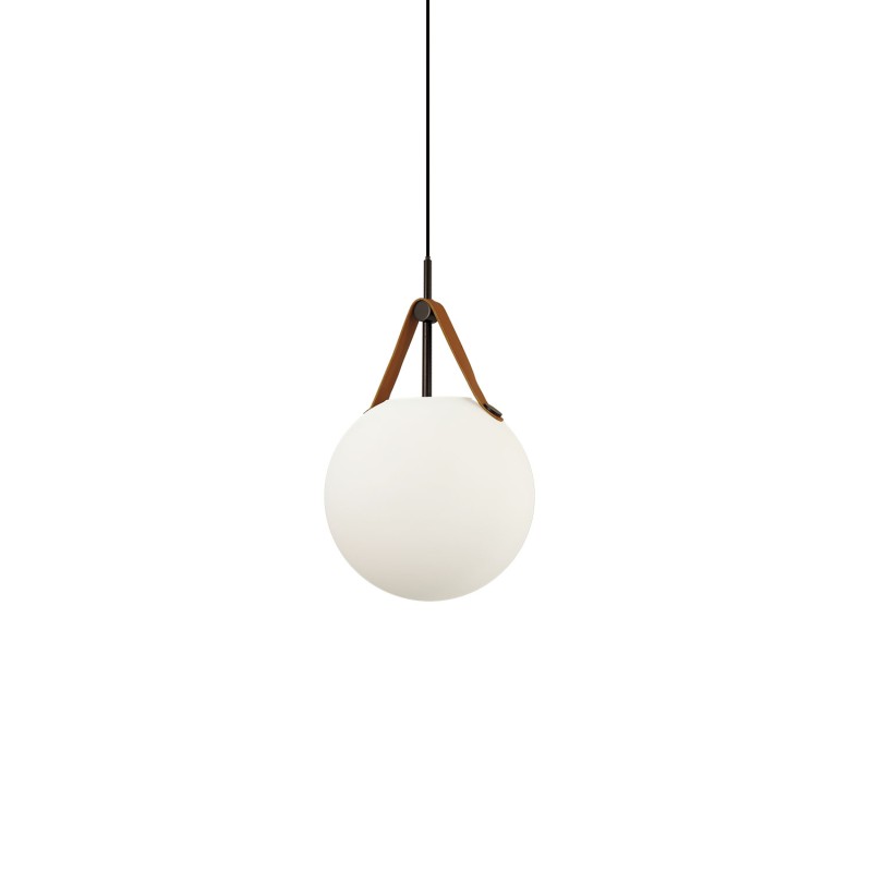 Simple pendant light fixture SERVE metal E27 LED in black color