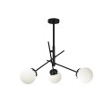 Multiple pendant light TRAIN metal E27 LED in black color