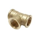 Metal bronze elbow angle for 20mm pipe with 3 outlets