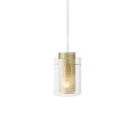 Simple pendant BIAIS metal E27 LED in gold color