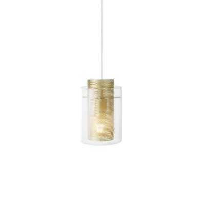 Simple pendant BIAIS metal E27 LED in gold color