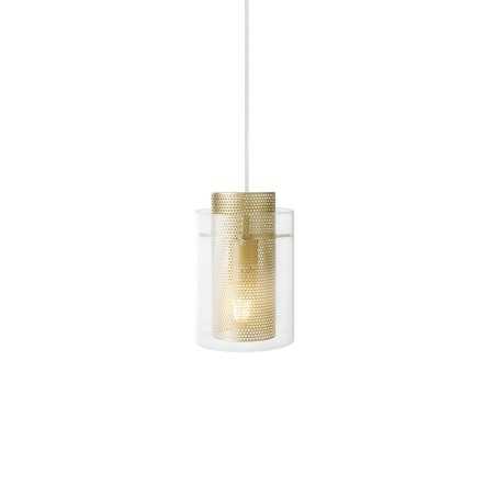 Simple pendant BIAIS metal E27 LED in gold color