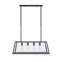 Multiple pendant light MONAS made of iron with E27 LED in black color
