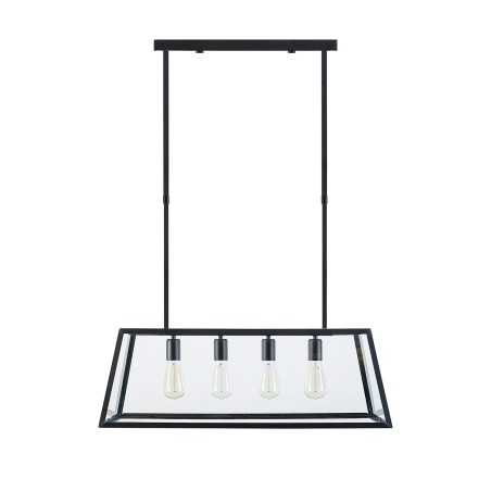 Multiple pendant light MONAS made of iron with E27 LED in black color