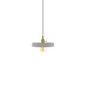 TRONC simple pendant light in cement with E27 LED in cement color