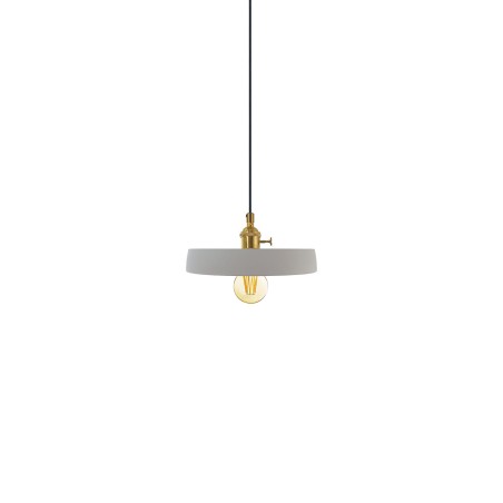 TRONC simple pendant light in cement with E27 LED in cement color