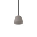 Simple pendant light BRODE cement E27 LED in cement color