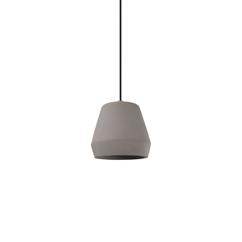 Simple pendant light BRODE cement E27 LED in cement color