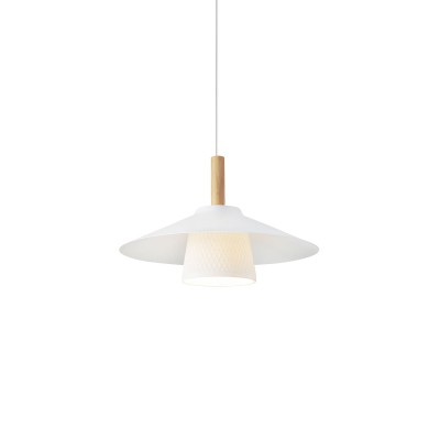 Simple pendant light GODIN aluminum E27 LED in white color