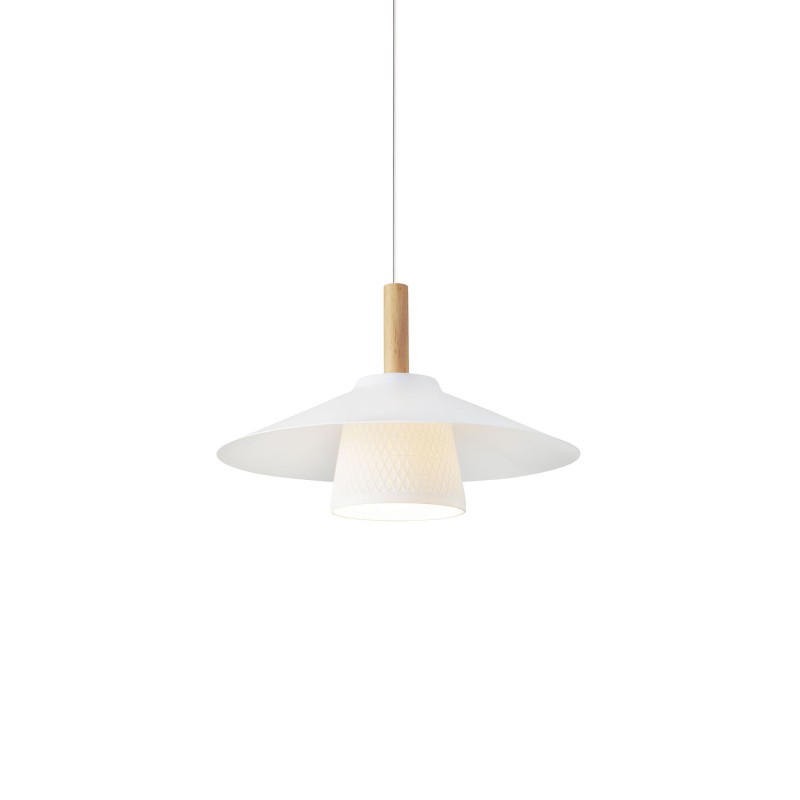 Simple pendant light GODIN aluminum E27 LED in white color