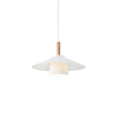 Simple pendant light GODIN aluminum E27 LED in white color