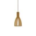 Simple pendant light POIXE wood E27 LED