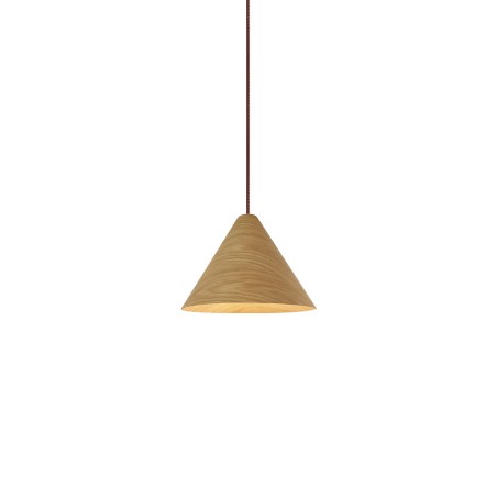 Simple pendant light LUNET wood E27 LED wood color