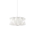 Simple pendant lamp made of VINLY resin polymer with E27 LED in white color.