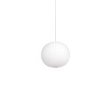 Simple pendant lamp made of resin polymer with E27 LED in white color