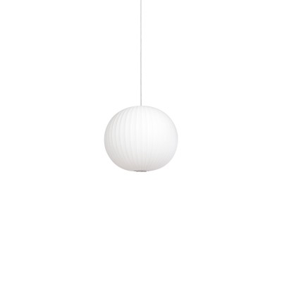 Simple pendant lamp made of resin polymer with E27 LED in white color
