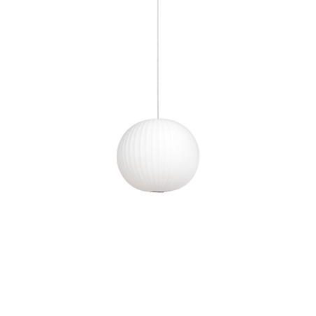 Simple pendant lamp made of resin polymer with E27 LED in white color