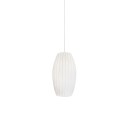 Simple pendant light MILLY made of resin polymer E27 LED in white color