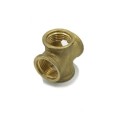 Metal bronze elbow distributor for 20mm pipe with 4 outlets