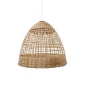 Simple pendant light FESSY rattan E27 LED in wood color