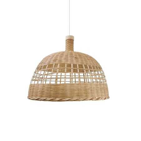 ORNEX rattan E27 LED wooden color simple pendant