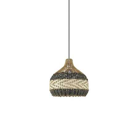DORVAL rattan E27 LED black color simple pendant