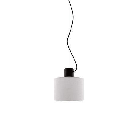 Simple pendant light MERCY in black metal with E27 LED bulb