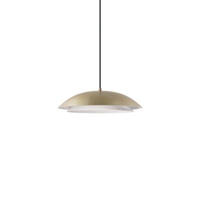 Simple pendant light CREUX metal E27 LED in gold color