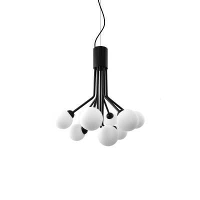 Simple pendant light fixture GUISE iron E27 LED in black color