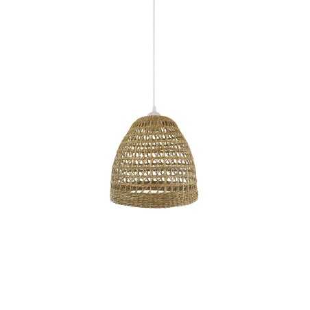 Simple pendant lamp GOULIER hemp E27 LED wood color
