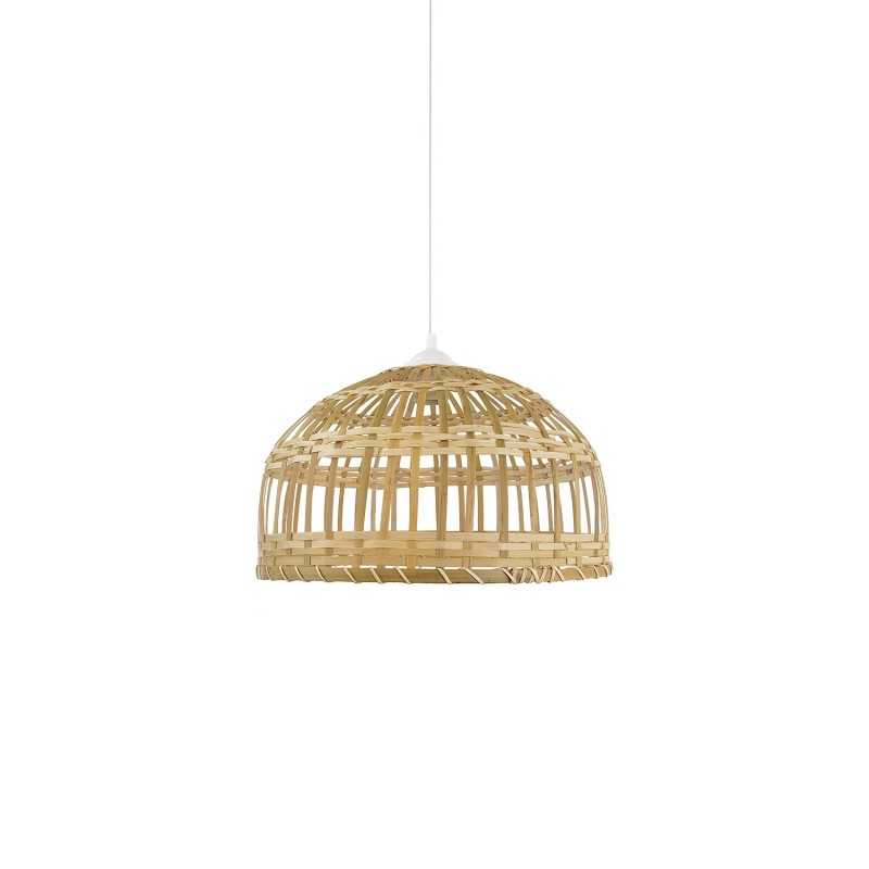 Simple pendant lamp MEARD bamboo E27 LED in wood color