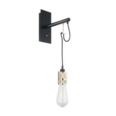 Wall lamp RIBAS metal E27 LED in black color