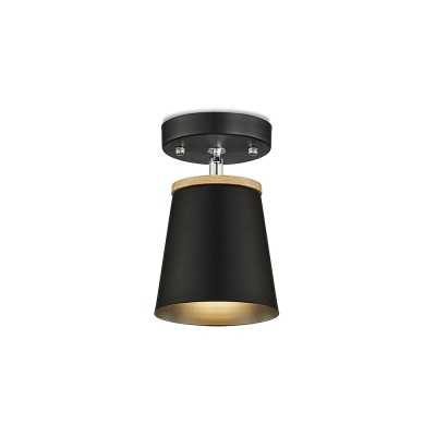 LACAN wooden ceiling light fixture E27 LED in black color