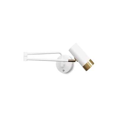 Wall light fixture PAULIAC in metal, GU10 socket, white color.