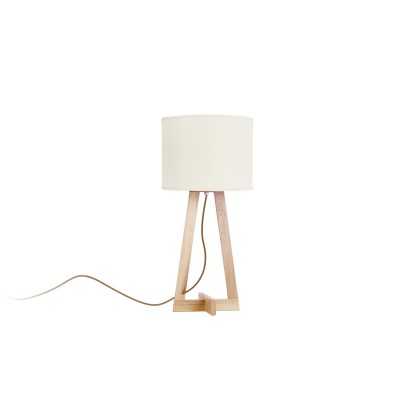 MUSSEY wooden table lamp E27 LED in wood color