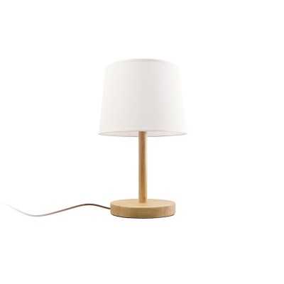MAZIN wooden table lamp E27 LED in wood color