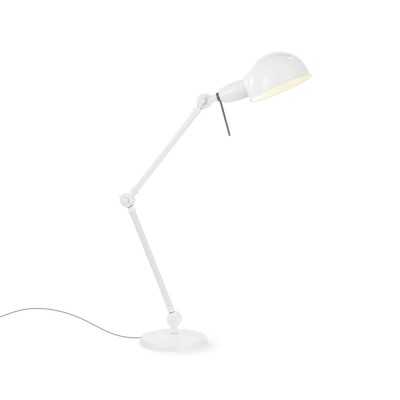 PROGE articulated metal table lamp E27 LED in white color