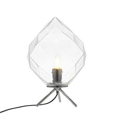 VOUST metal E27 LED table lamp in shiny chrome color