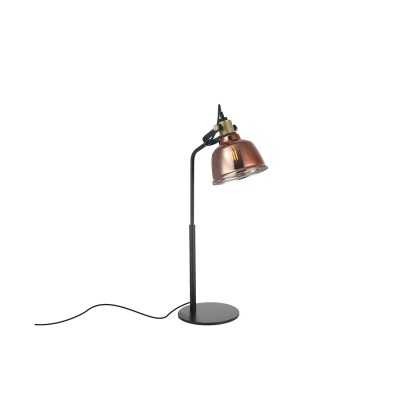 GIOUX metal table lamp E27 LED in shiny copper color
