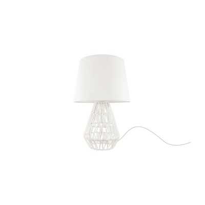 LANDION textile E27 LED white table lamp