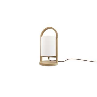 ENVAL wooden table lamp E27 LED in wood color