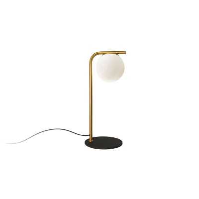PIRIO metal E27 LED table lamp in brushed brass color