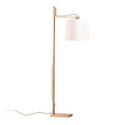 LOUAN wooden floor lamp E27 LED in wood color