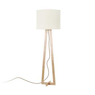 MUSSEL wooden floor lamp E27 LED wood color