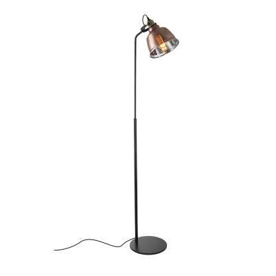 MERLE metal floor lamp E27 LED in shiny copper color